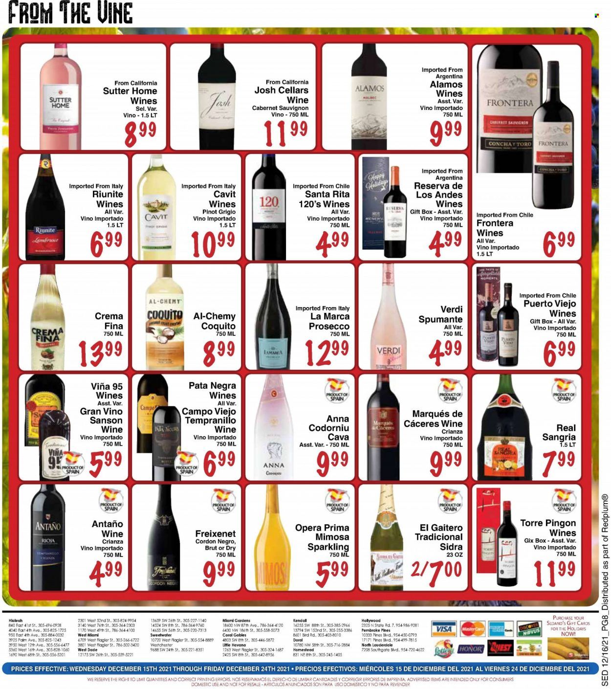 Sedano's (FL) Weekly Ad Flyer December 17 to December 24
