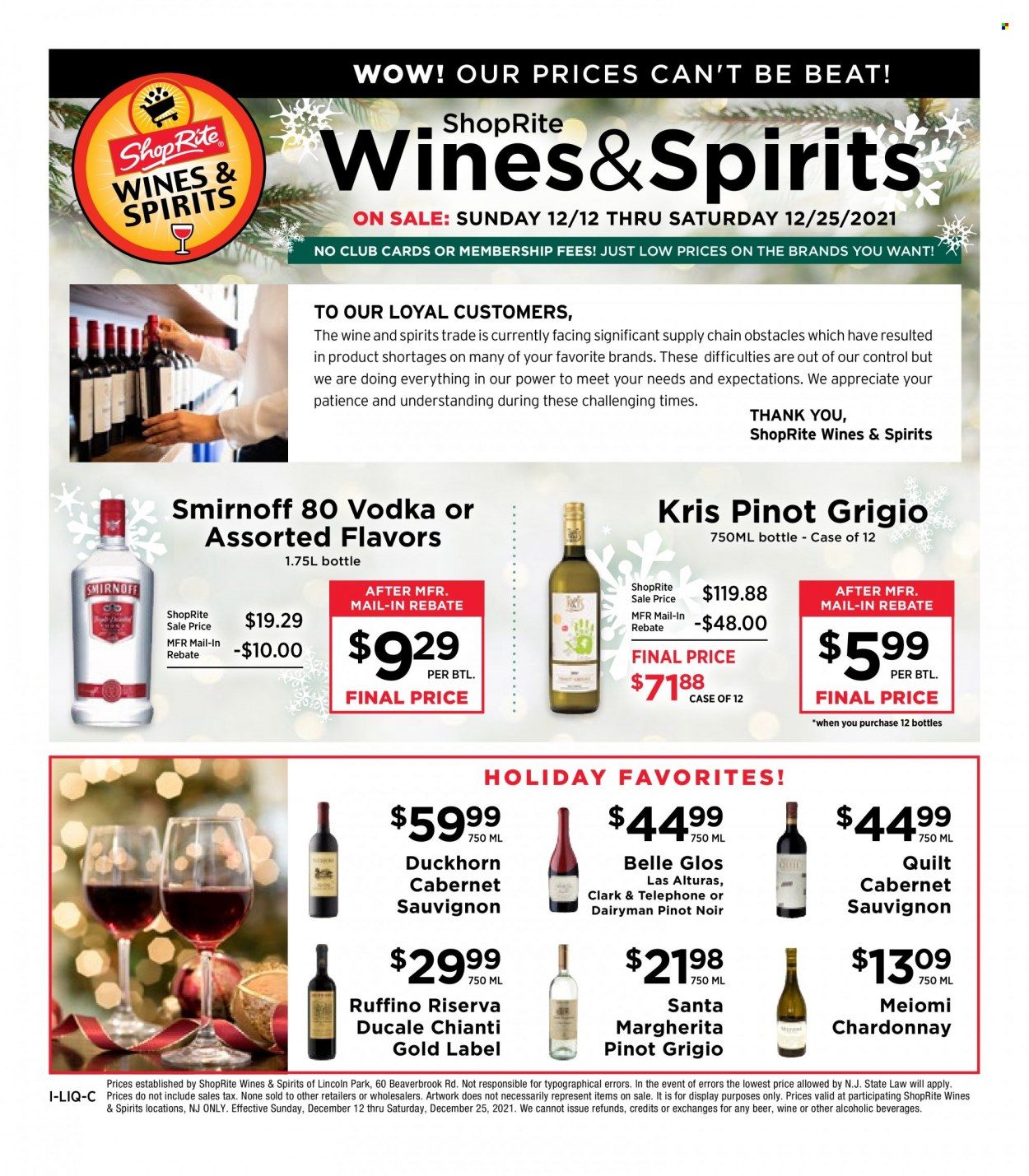 ShopRite (CT, DE, MD, NJ, NY, PA) Weekly Ad Flyer December 18 to December 25