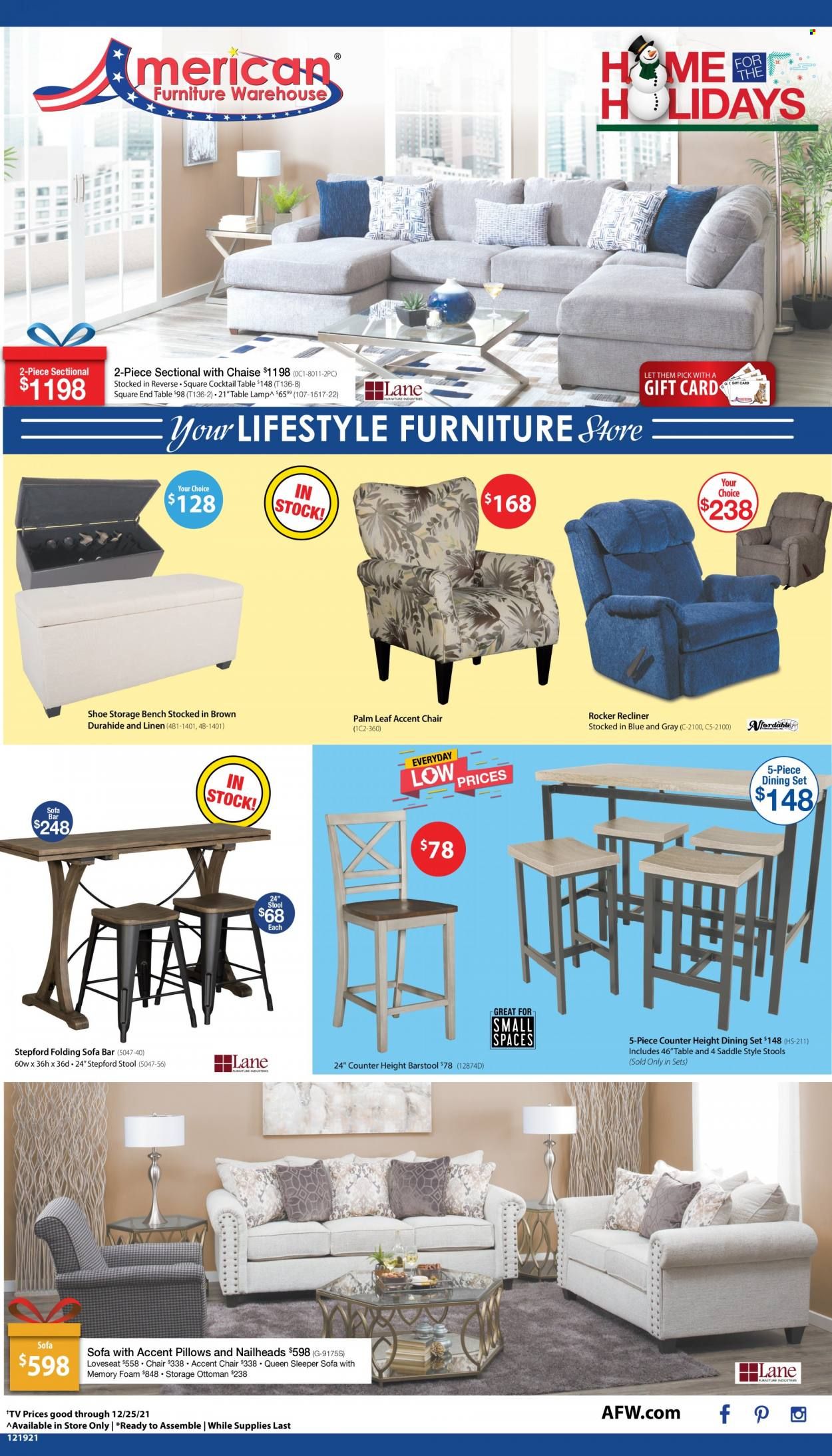 American Furniture Warehouse (AZ, CO, TX) Weekly Ad Flyer December 18 to December 25