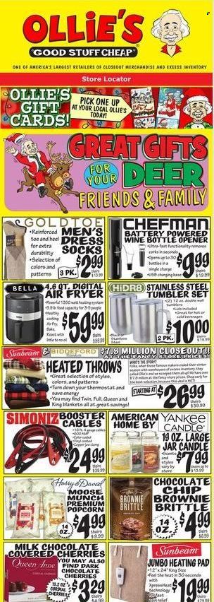 Ollie's Bargain Outlet Weekly Ad Flyer December 18 to December 25