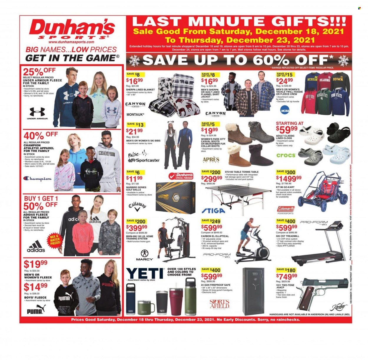 Dunham's Sports (TN) Weekly Ad Flyer December 18 to December 25