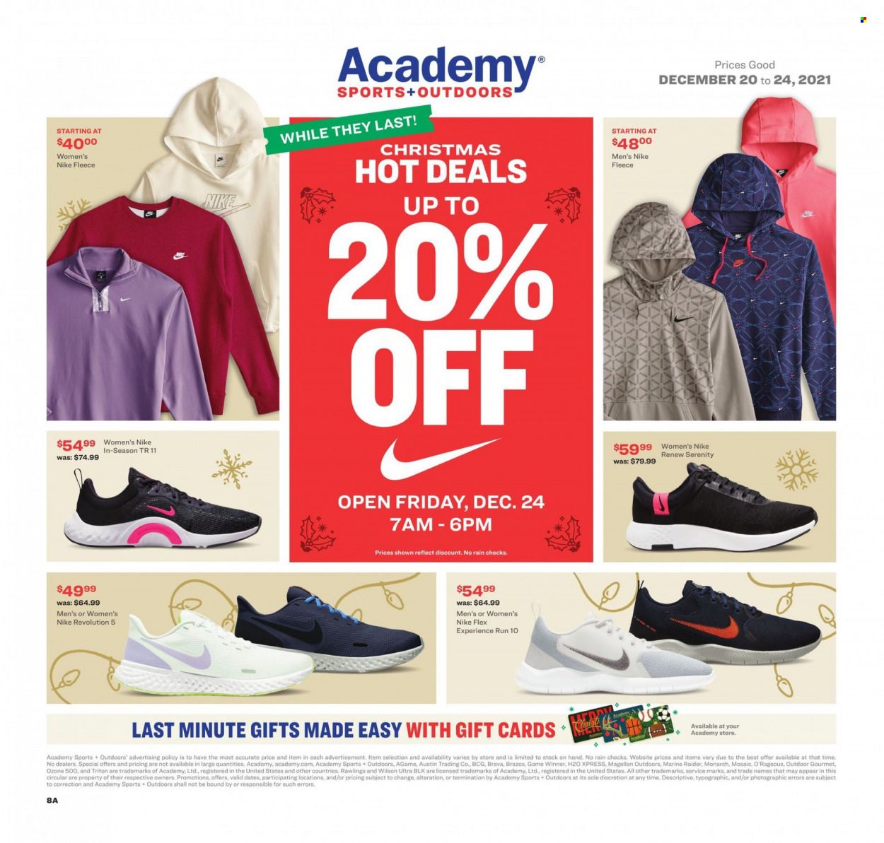Academy Sports (AL, AR, GA, LA, MO, NC, SC, TN, TX) Weekly Ad Flyer December 19 to December 26