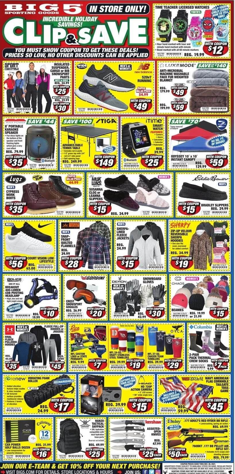 Big 5 Weekly Ad Flyer December 19 to December 26