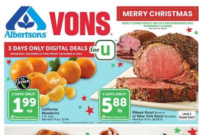 Albertsons (CA, ID, LA, MT, OR, TX, WA) Weekly Ad Flyer December 21 to December 28