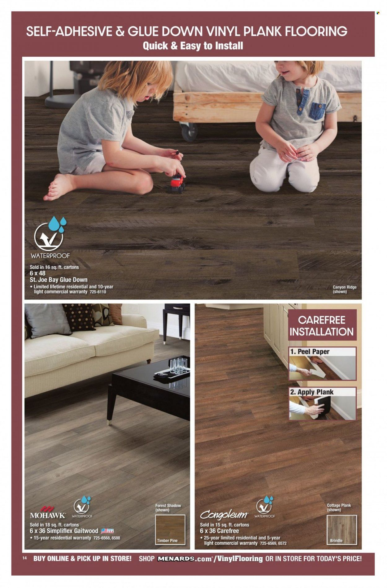 Menards Floor Coverings Catalog Weekly Ad Flyer Specials December 15 to December 1, 2022