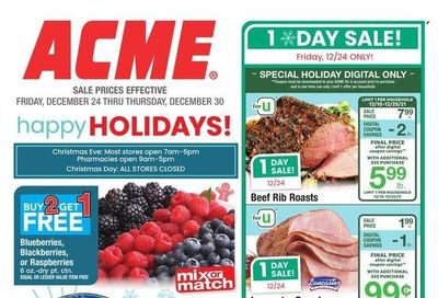 ACME (DE, NJ, NY, PA) Weekly Ad Flyer December 24 to December 31