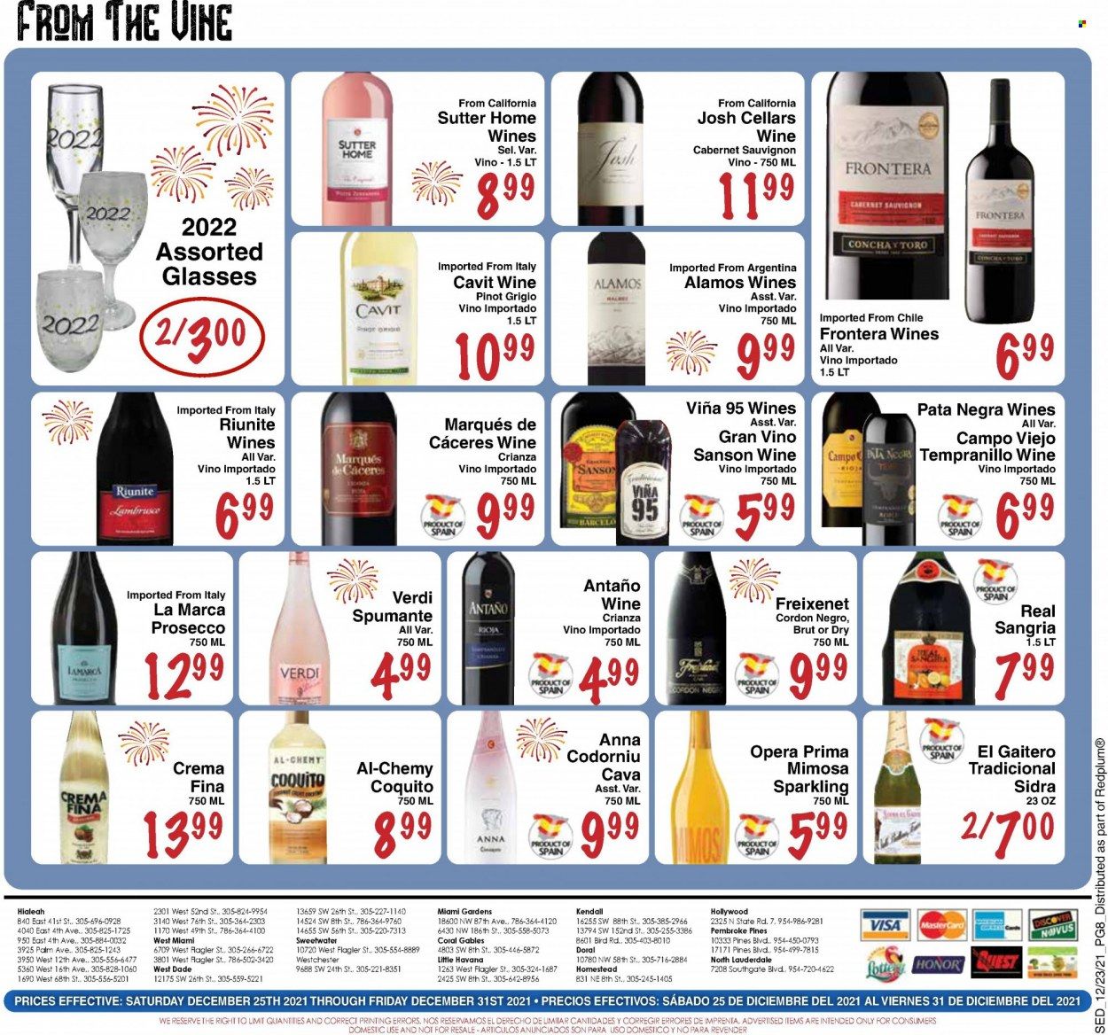 Sedano's (FL) Weekly Ad Flyer December 26 to January 2