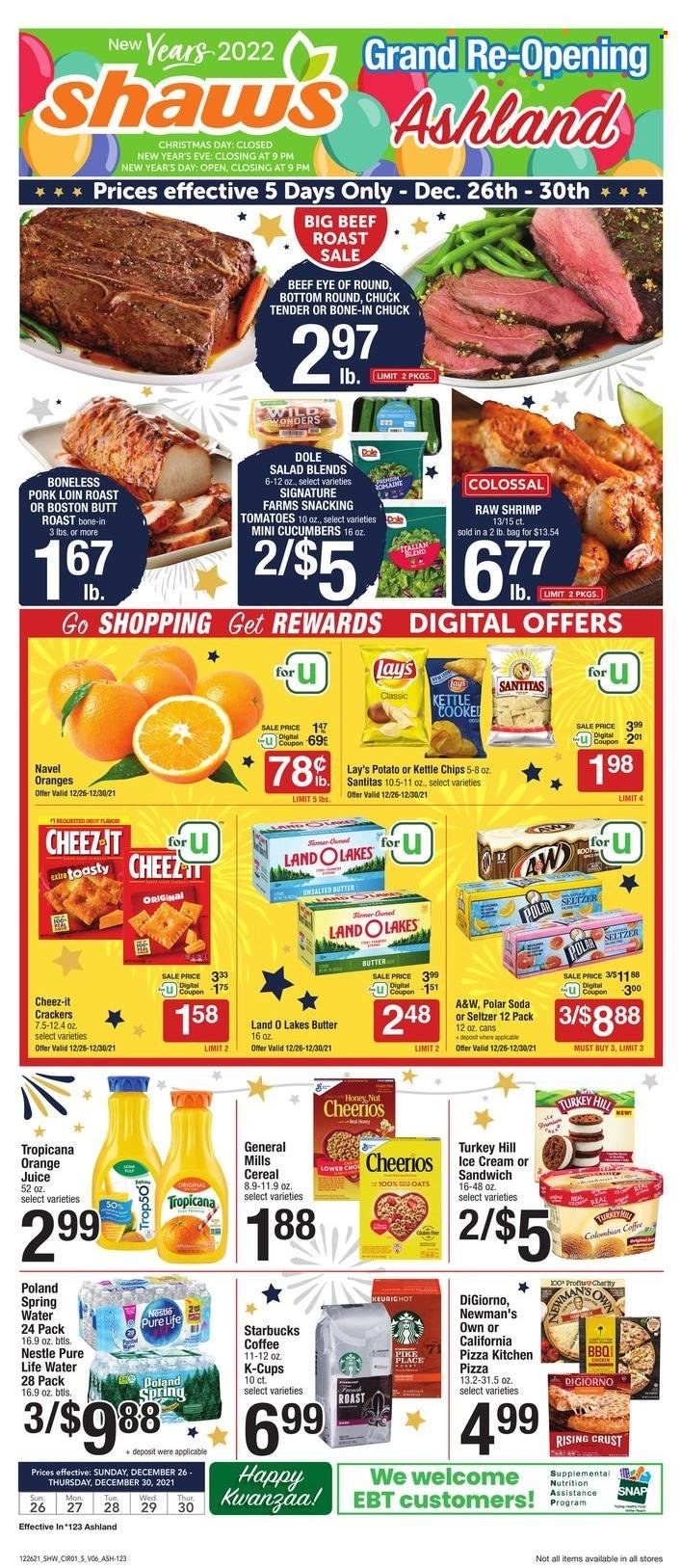 Shaw’s (MA, ME, NH, RI, VT) Weekly Ad Flyer December 26 to January 2