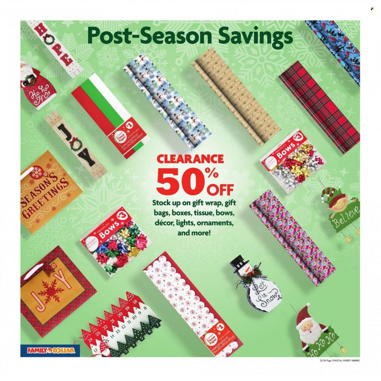 Family Dollar Weekly Ad Flyer December 27 to January 3