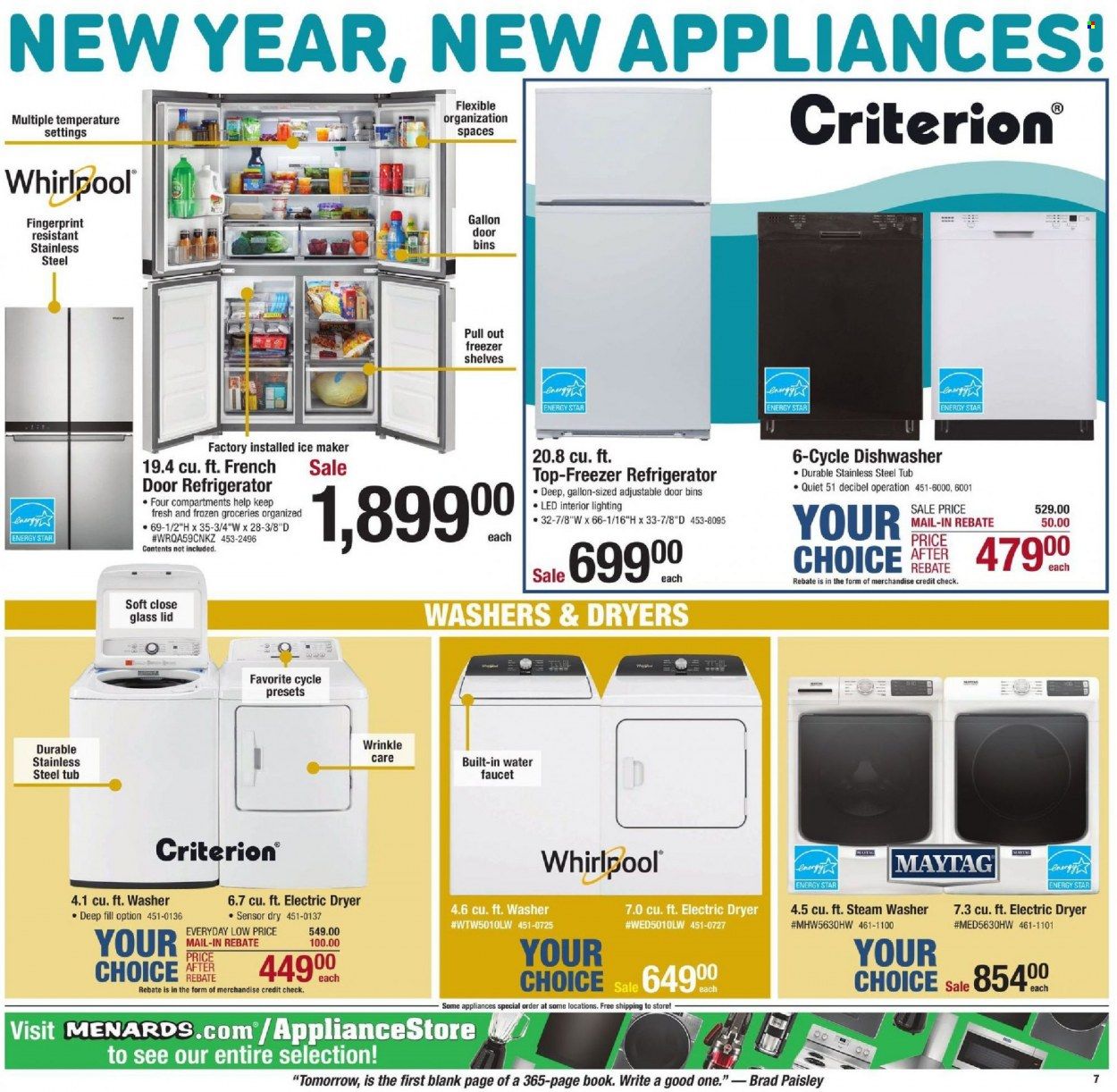 Menards Weekly Ad Flyer December 27 to January 3