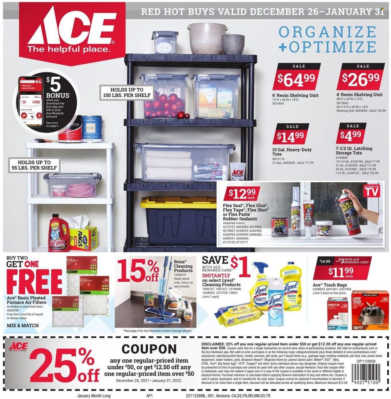 ACE Hardware Weekly Ad Flyer December 29 to January 5