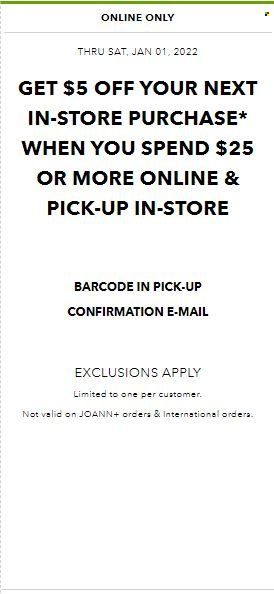 JOANN Weekly Ad Flyer December 29 to January 5