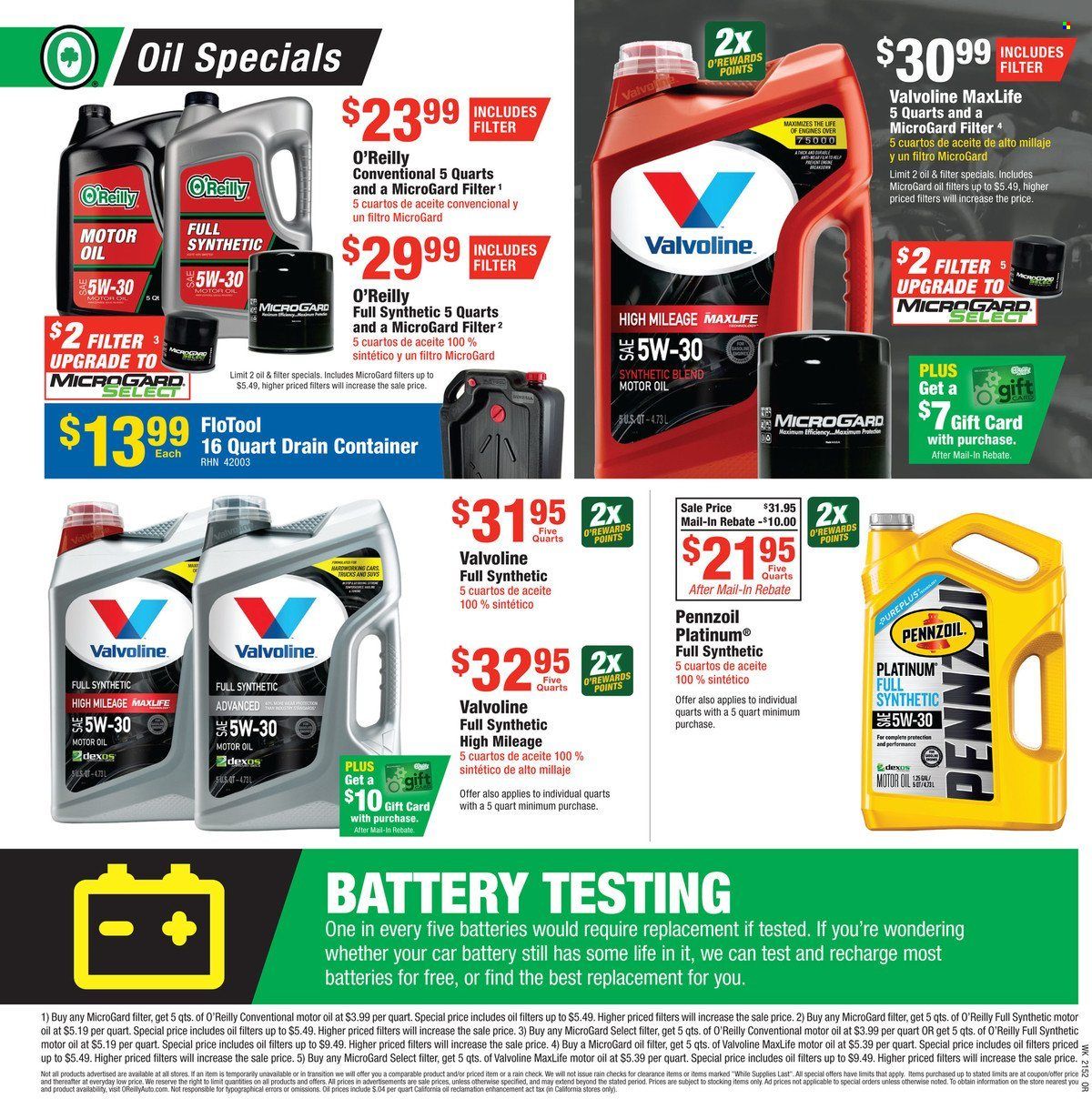 O'Reilly Auto Parts Weekly Ad Flyer December 29 to January 5