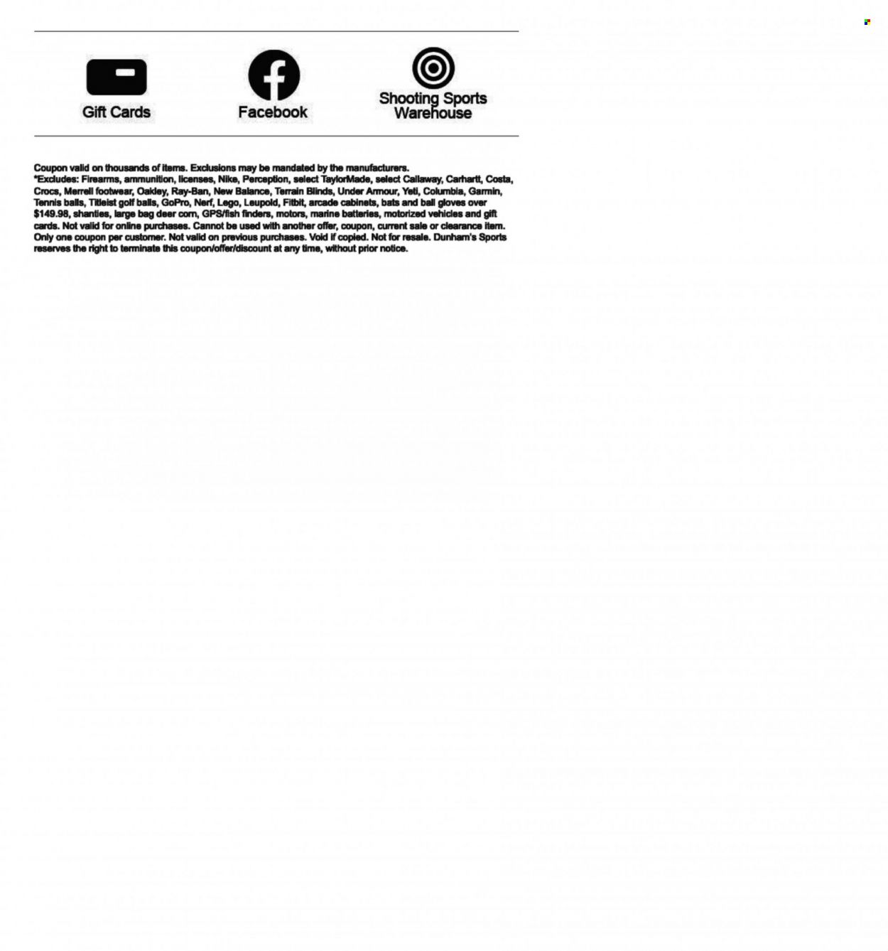 Dunham's Sports Weekly Ad Flyer December 30 to January 6