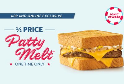Rewards Members Can Get 50% Off a Sonic Patty Melt Through to February 27: Online or In-app Only