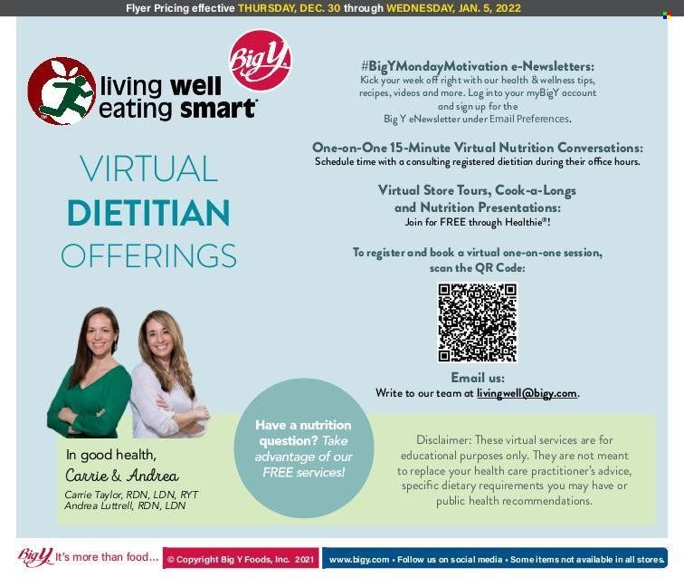 Big Y (CT) Weekly Ad Flyer December 30 to January 6