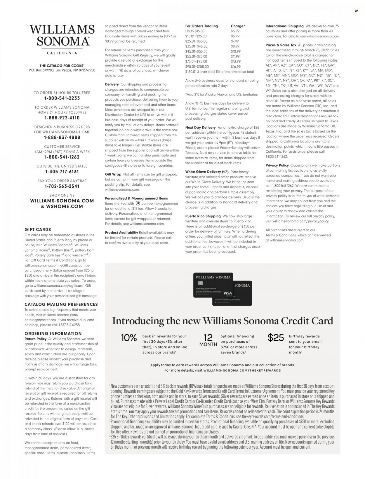Williams-Sonoma Weekly Ad Flyer December 30 to January 6