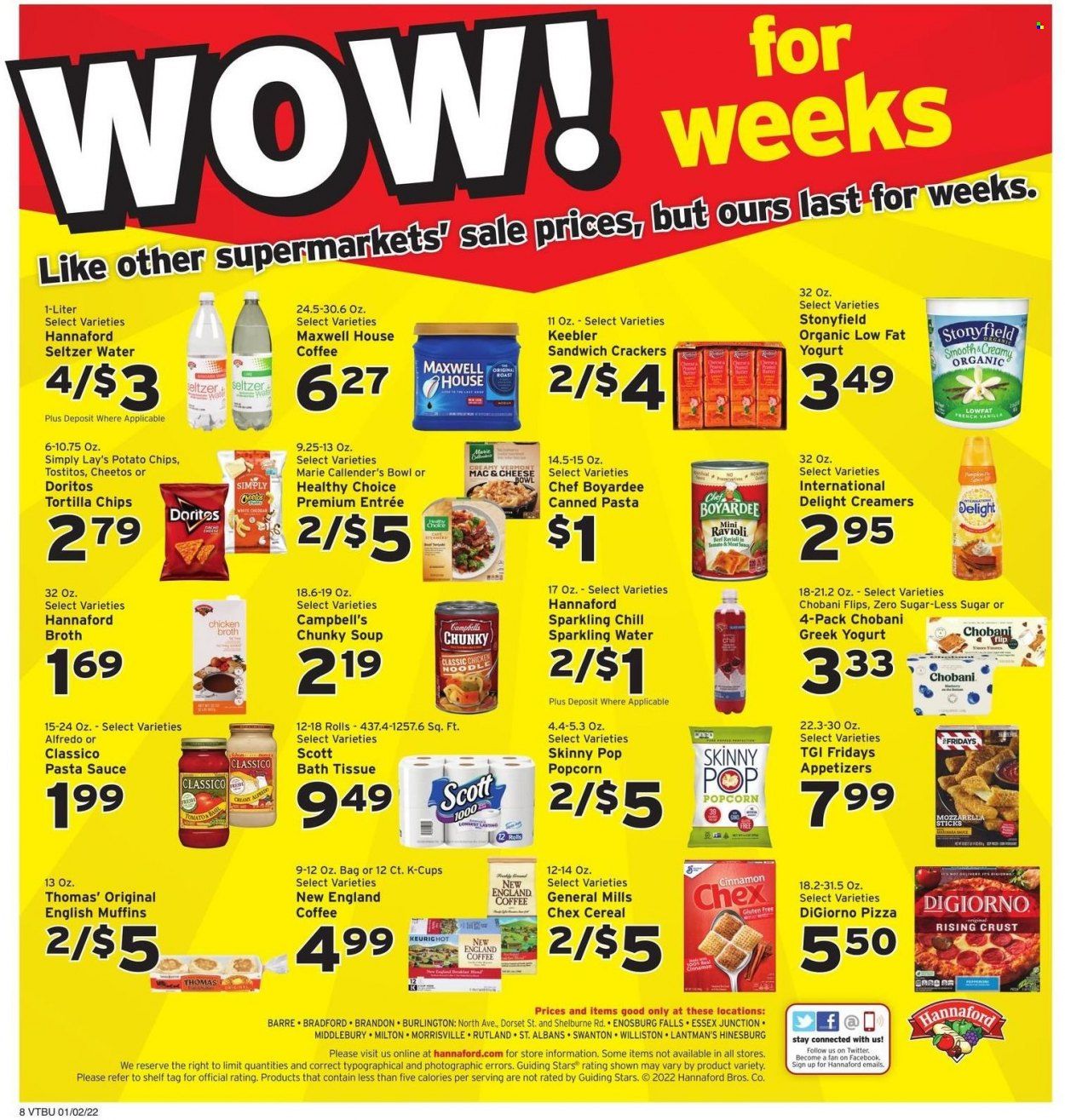 Hannaford (VT) Weekly Ad Flyer December 31 to January 7