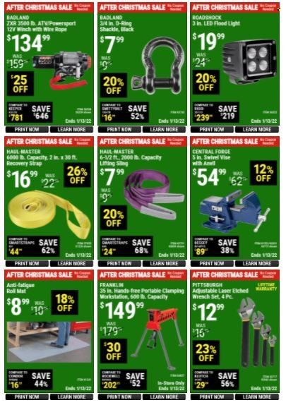 Harbor Freight Weekly Ad Flyer December 31 to January 7