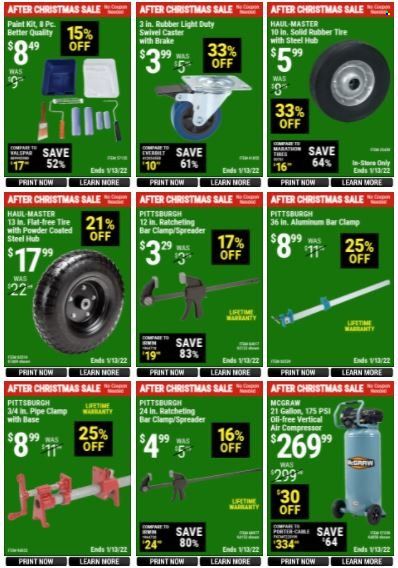 Harbor Freight Weekly Ad Flyer December 31 to January 7