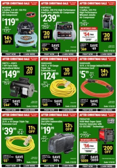 Harbor Freight Weekly Ad Flyer December 31 to January 7