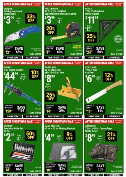 Harbor Freight Weekly Ad Flyer December 31 to January 7