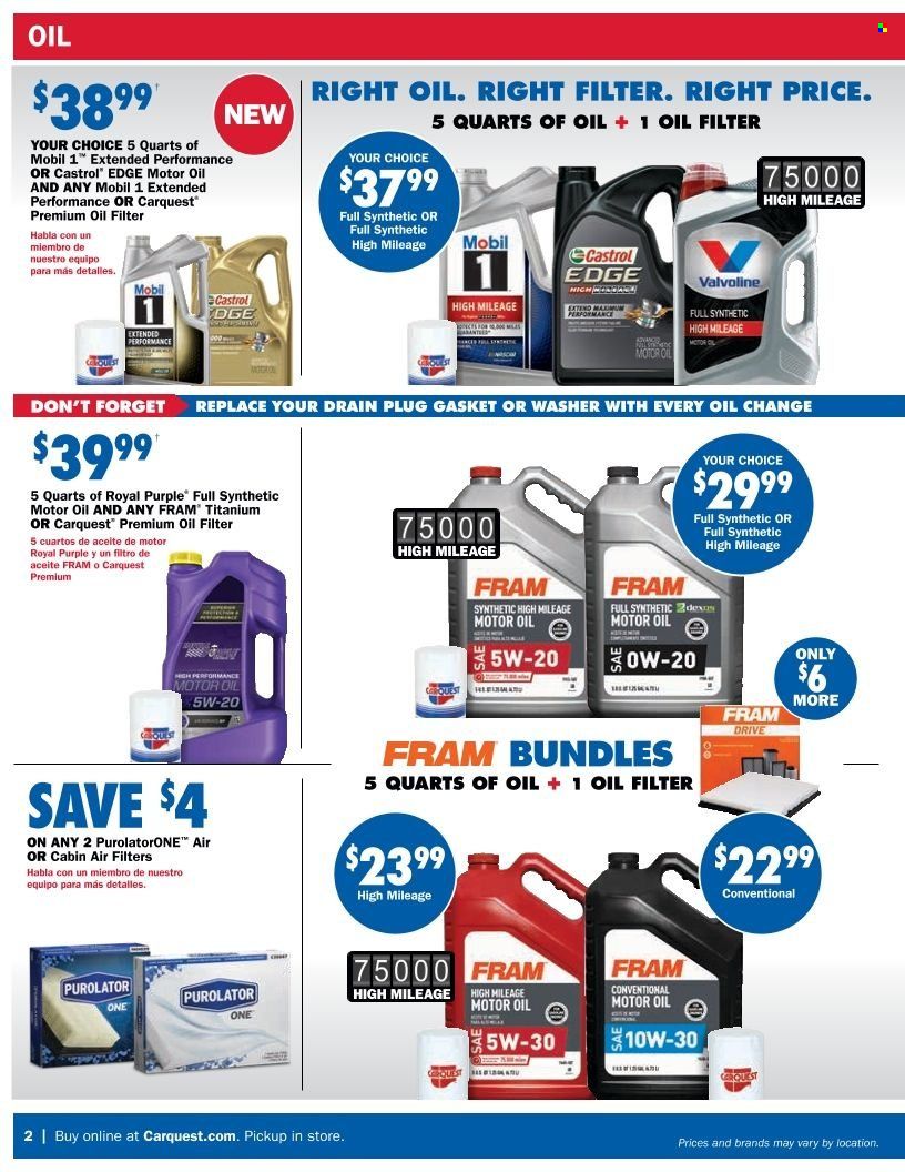Carquest Weekly Ad Flyer December 31 to January 7