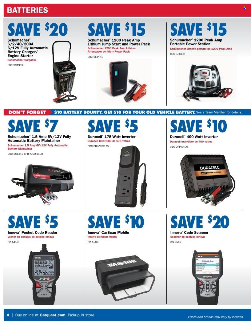 Carquest Weekly Ad Flyer December 31 to January 7