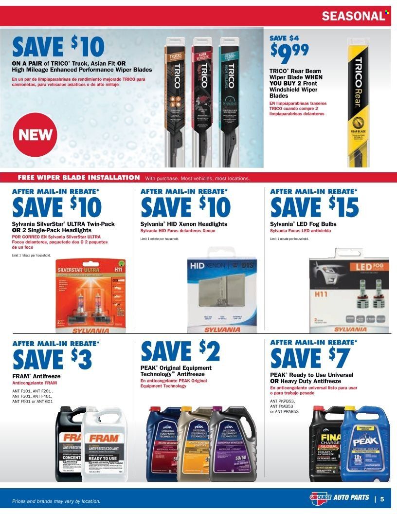 Carquest Weekly Ad Flyer December 31 to January 7