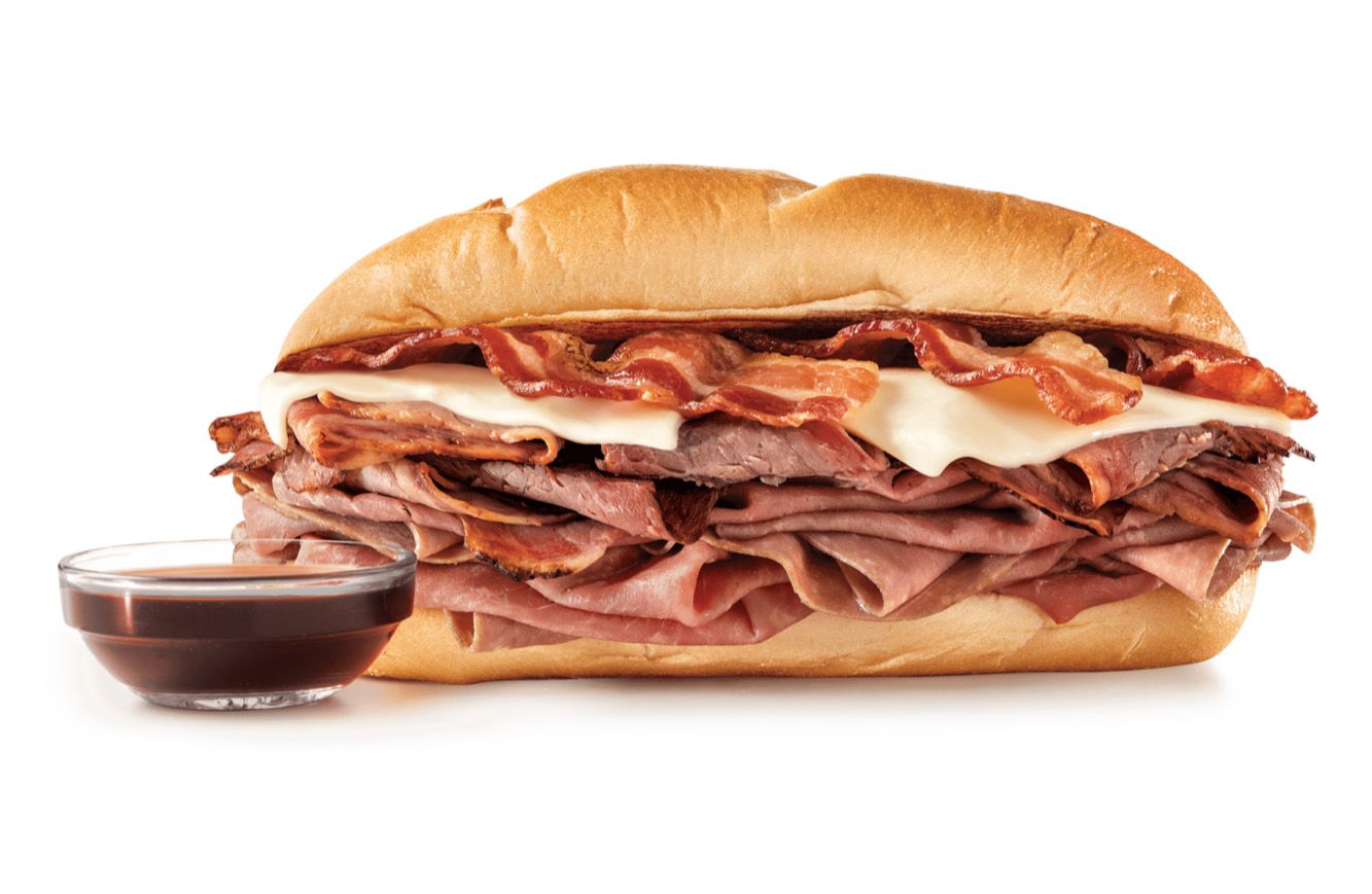 New Brisket Bacon ’N Beef Dip Sandwich Launches at Arby’s for a Limited Time New Brisket Bacon ’N Beef Dip Sandwich Launches at Arby’s for a Limited Time