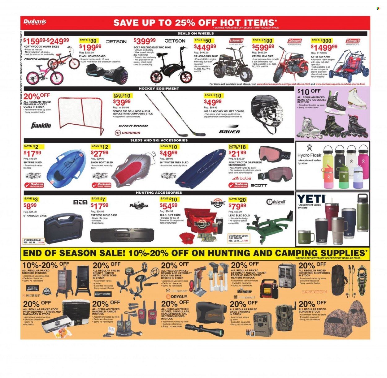 Dunham's Sports Weekly Ad Flyer January 1 to January 8