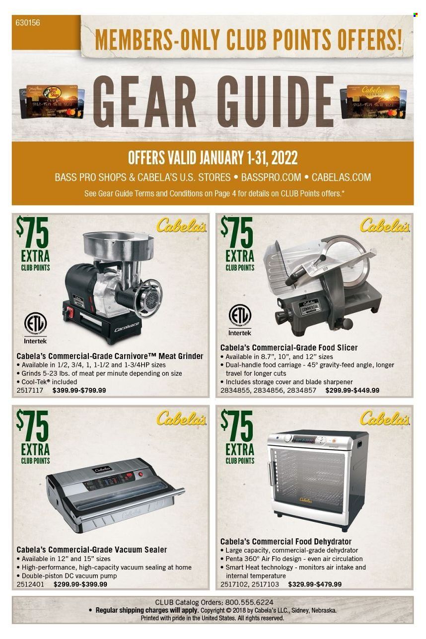 Cabela's Weekly Ad Flyer January 1 to January 8