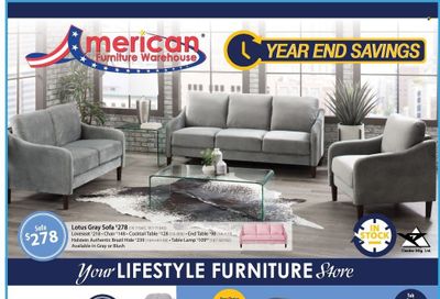 American Furniture Warehouse (AZ, CO, TX) Weekly Ad Flyer January 1 to January 8