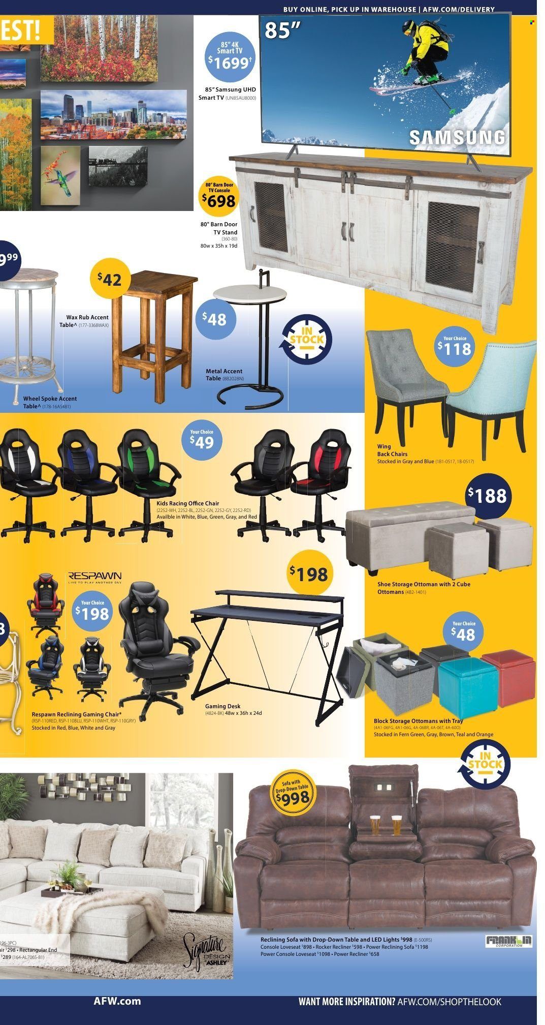 American Furniture Warehouse (AZ, CO, TX) Weekly Ad Flyer January 1 to January 8