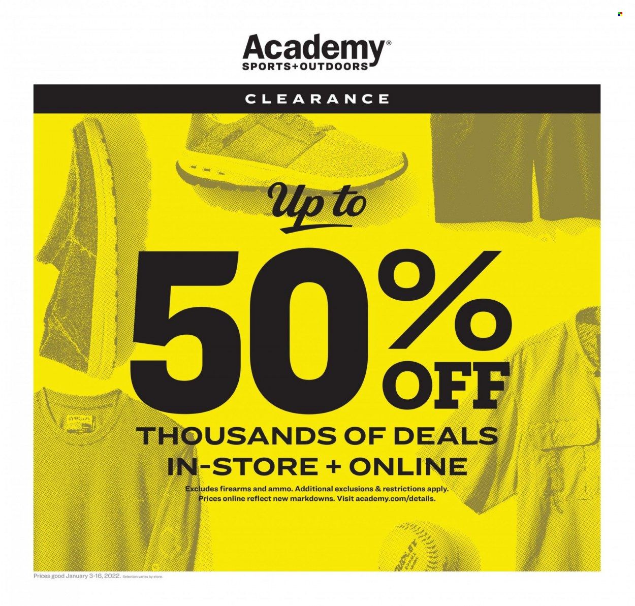 Academy Sports (AL, AR, GA, LA, MO, NC, SC, TN, TX) Weekly Ad Flyer January 3 to January 10