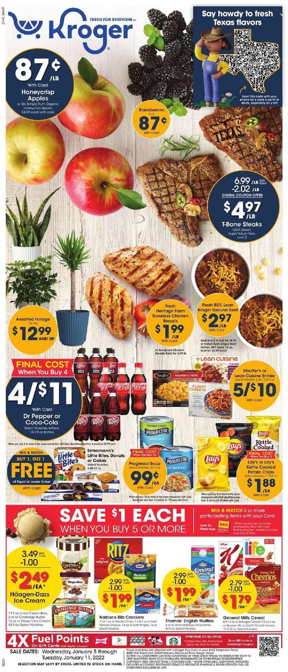 Kroger (GA, IL, LA, MI, OK, SC, TN, TX, VA) Weekly Ad Flyer January 5 to January 12