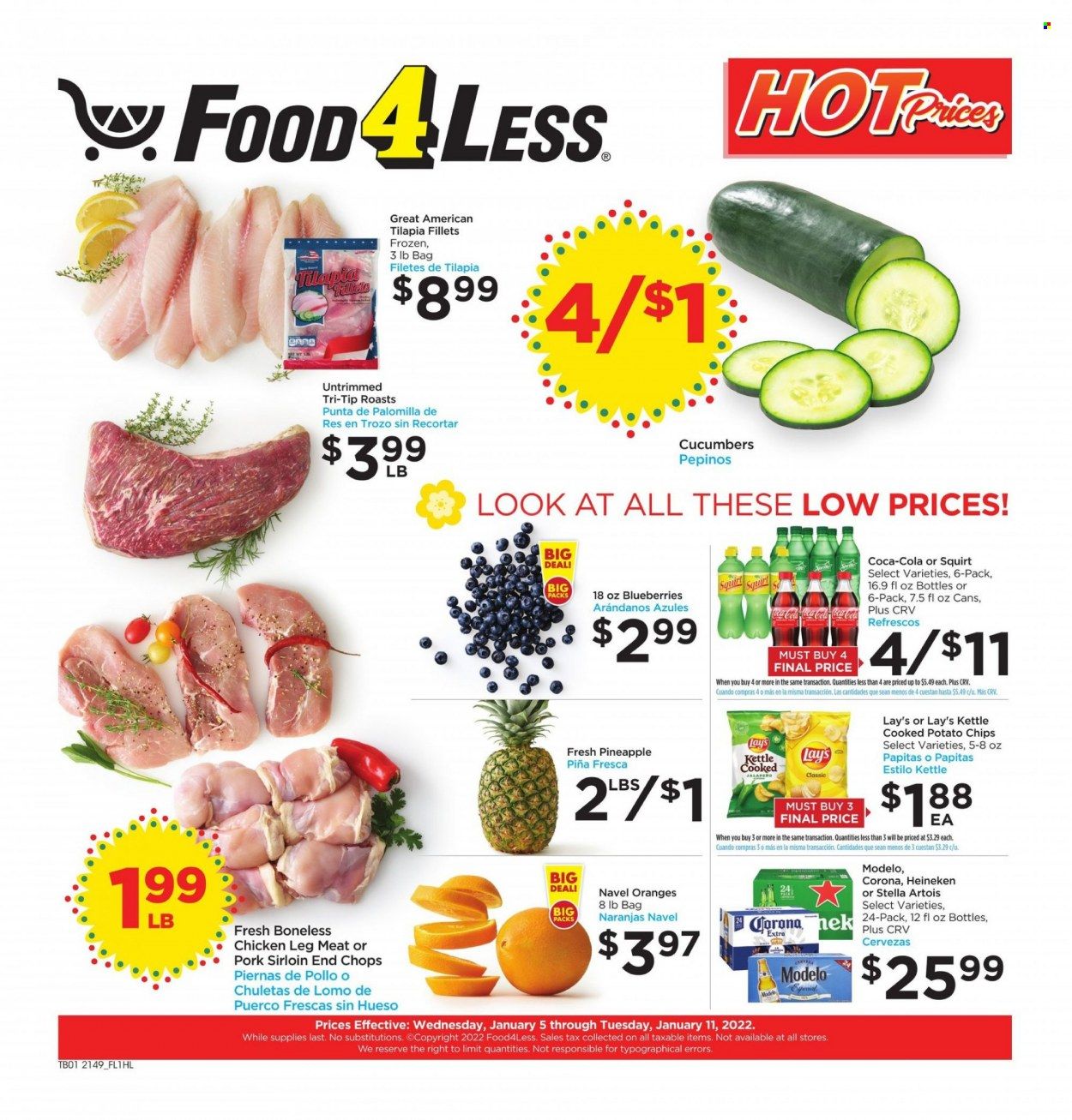 Food 4 Less (CA) Weekly Ad Flyer January 5 to January 12