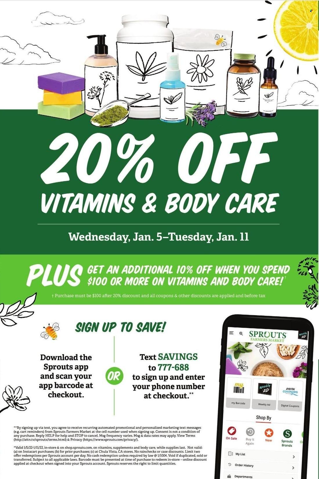 Sprouts Weekly Ad Flyer January 5 to January 12