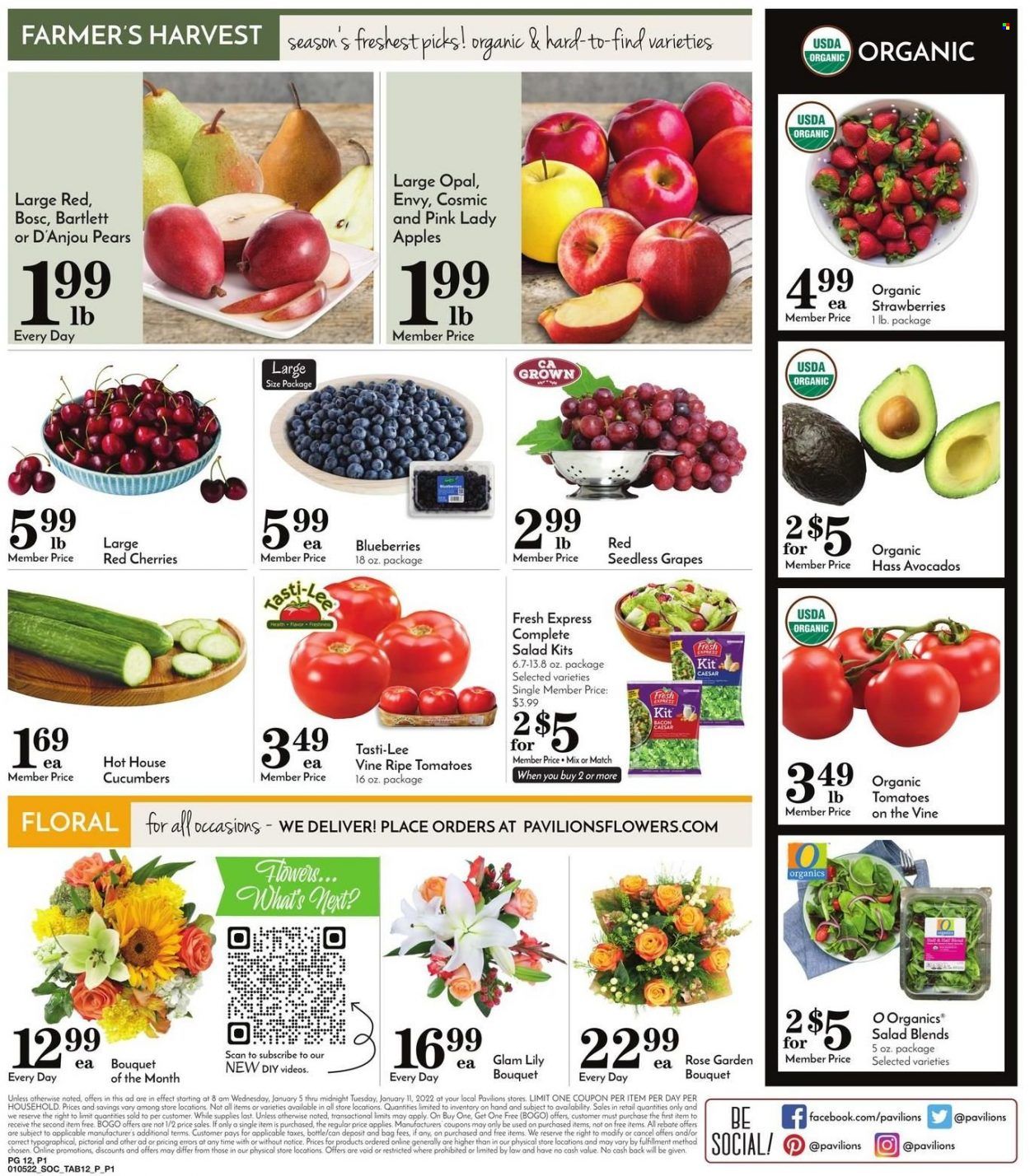 Pavilions (CA) Weekly Ad Flyer January 5 to January 12