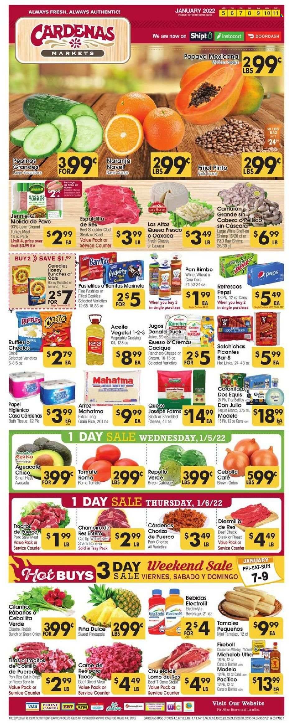 Cardenas (CA, NV) Weekly Ad Flyer January 5 to January 12