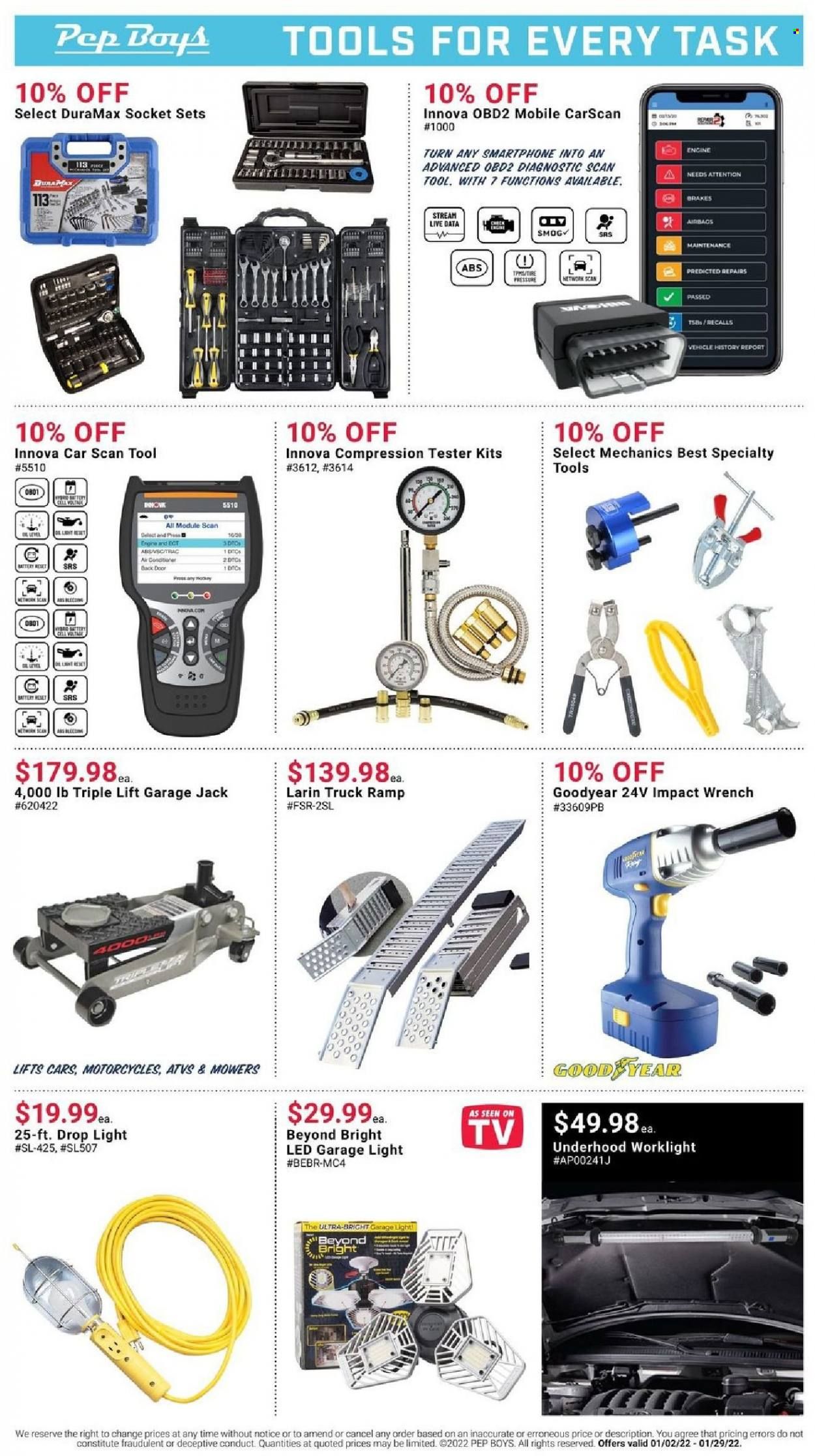 Pep Boys Weekly Ad Flyer January 5 to January 12