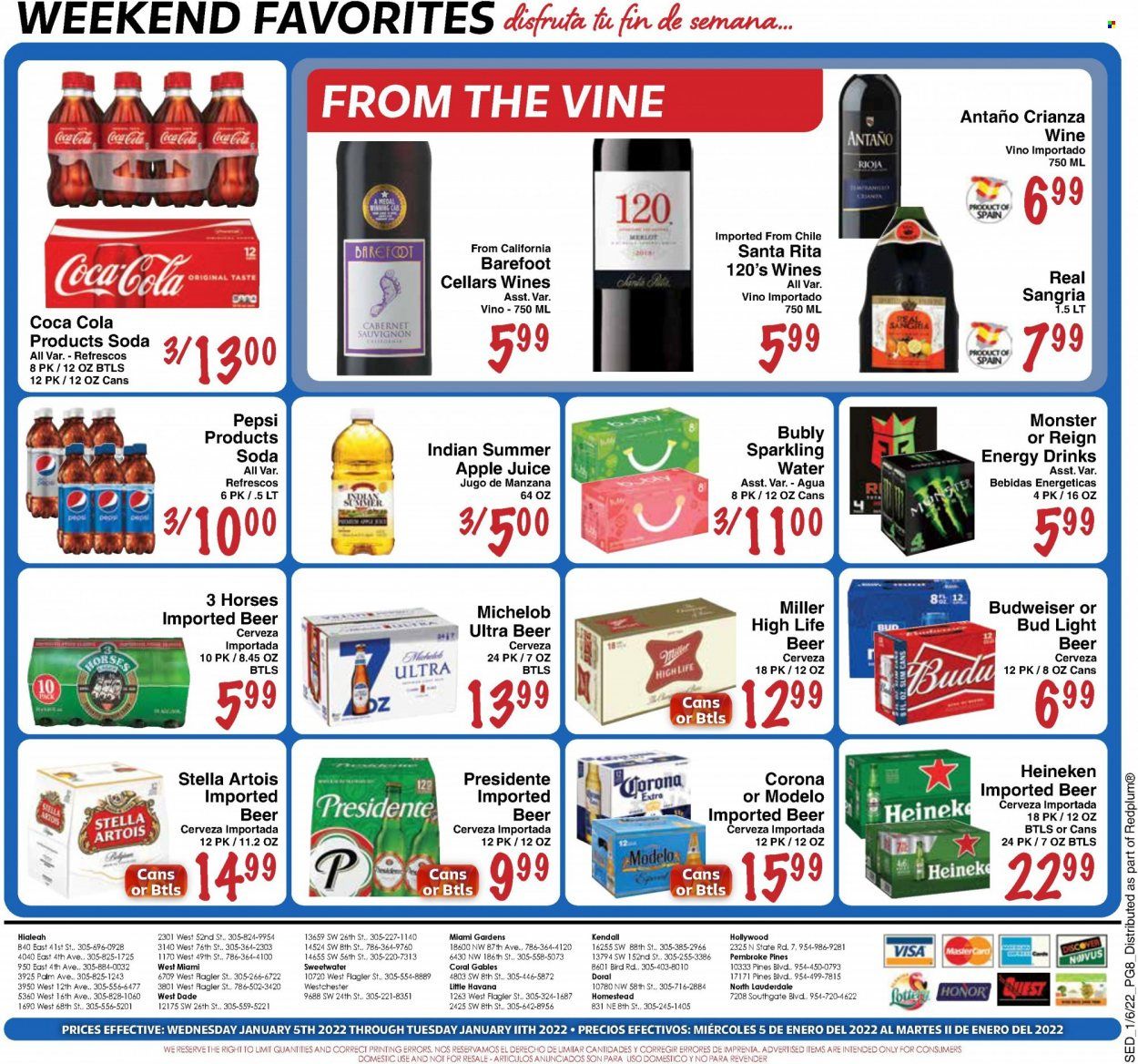 Sedano's (FL) Weekly Ad Flyer January 5 to January 12
