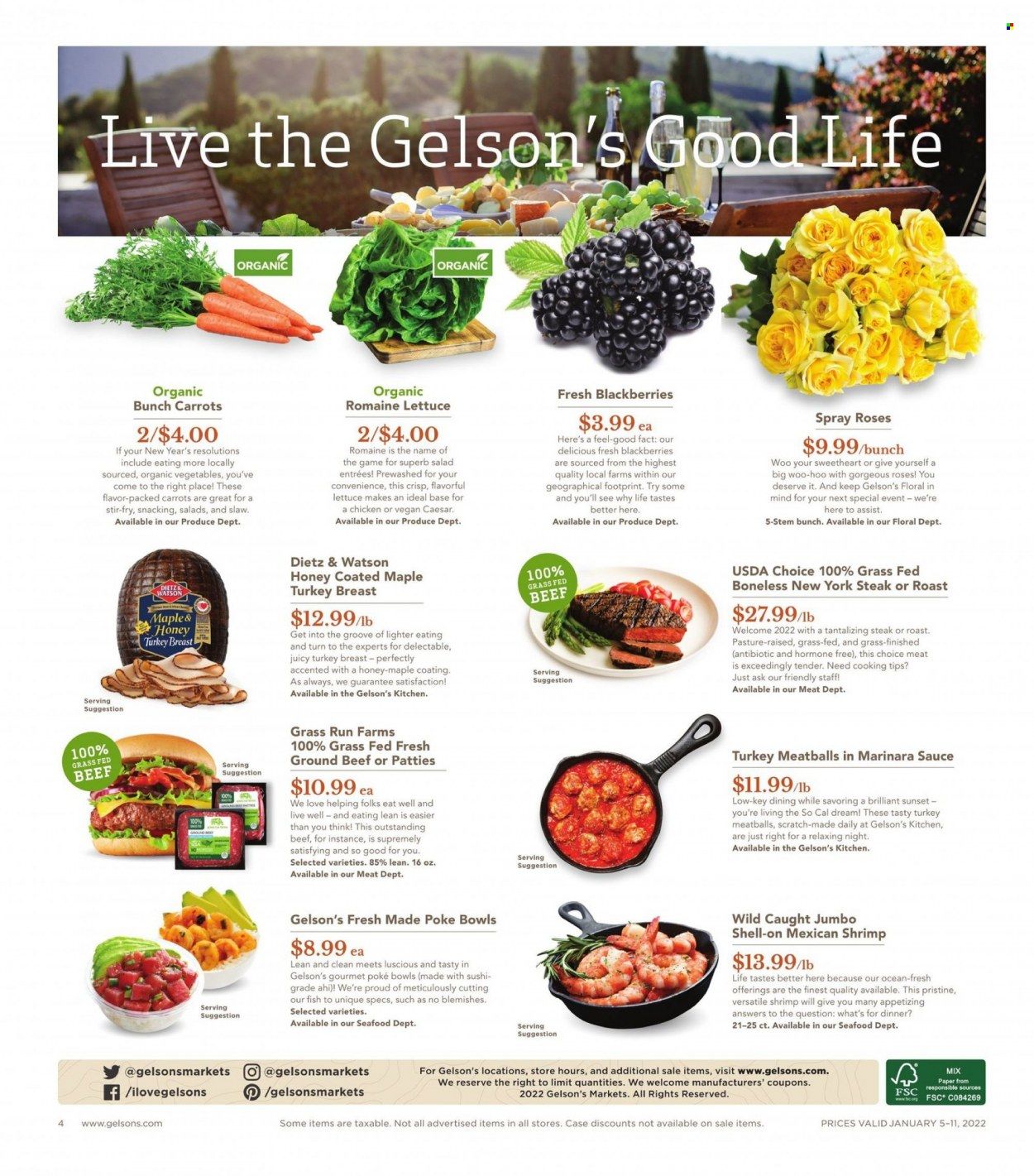 Gelson's (CA) Weekly Ad Flyer January 5 to January 12