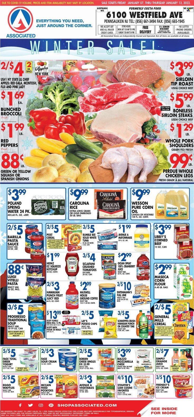 Associated Supermarkets (NY) Weekly Ad Flyer January 7 to January 14