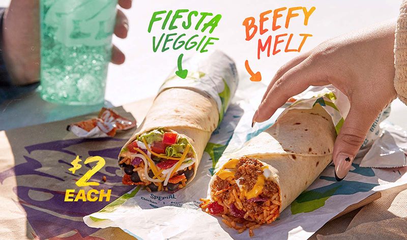 Score 50% Off a $2 Burrito with an In-app Purchase at Taco Bell Through to January 14 (Delivery Excluded) Score 50% Off a $2 Burrito with an In-app Purchase at Taco Bell Through to January 14 (Delivery Excluded)