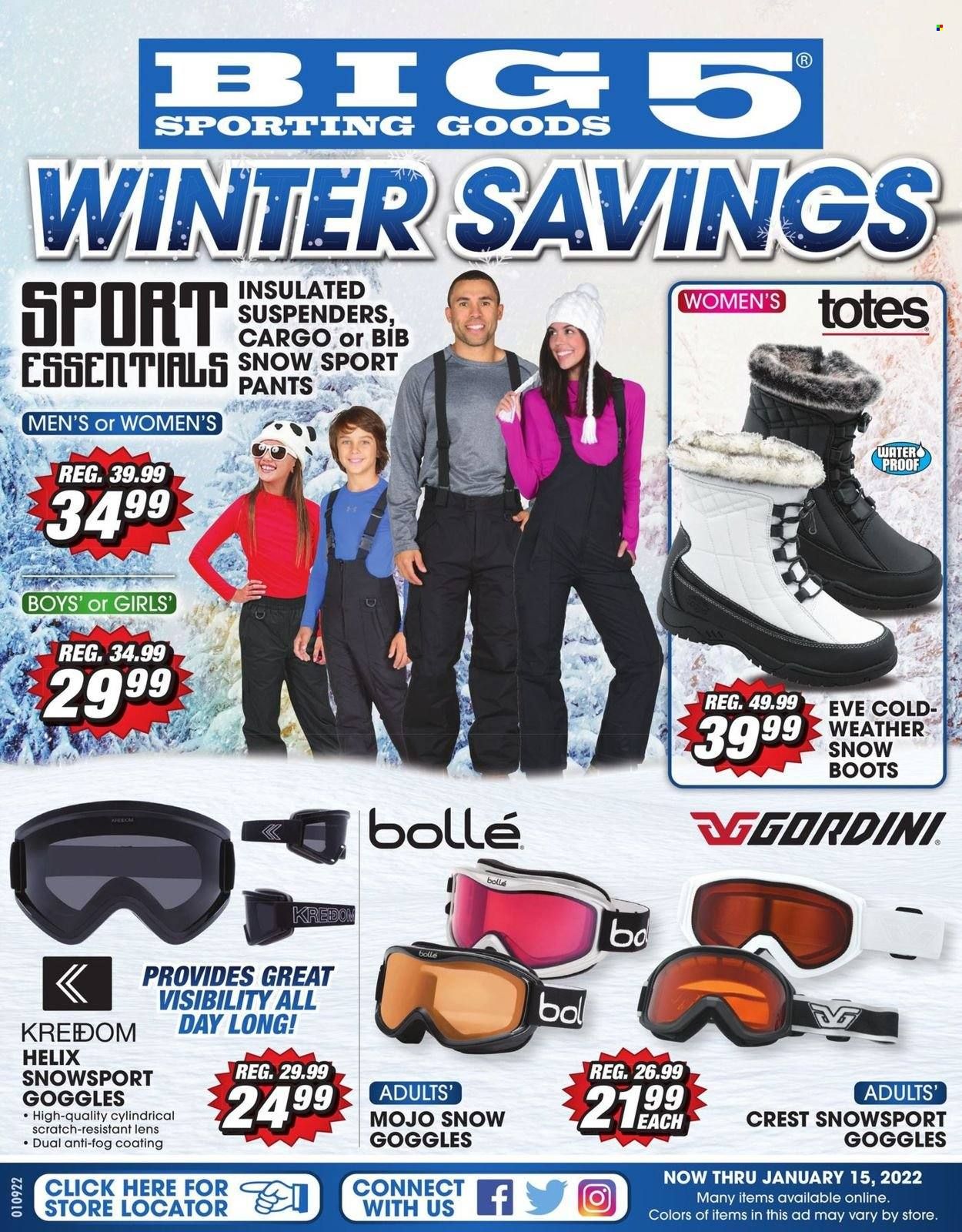 Big 5 (AZ, CA, CO, ID, NM, OR, UT, WA) Weekly Ad Flyer January 12 to January 19