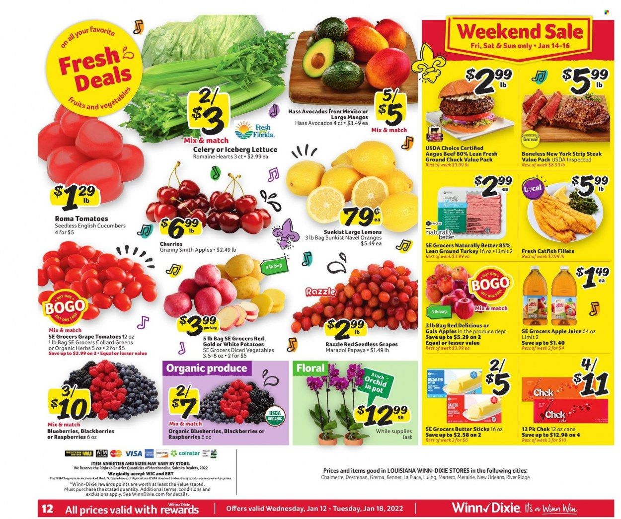 Winn Dixie (AL, FL, GA, LA) Weekly Ad Flyer January 12 to January 19