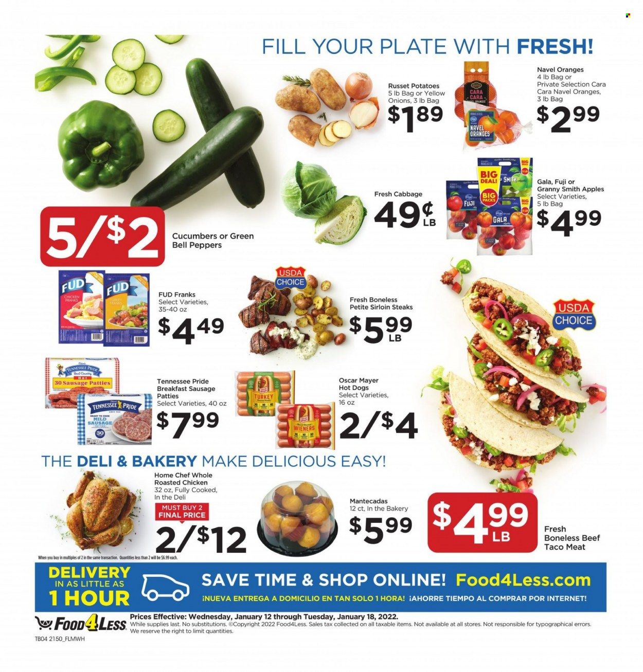 Food 4 Less (IL) Weekly Ad Flyer January 12 to January 19