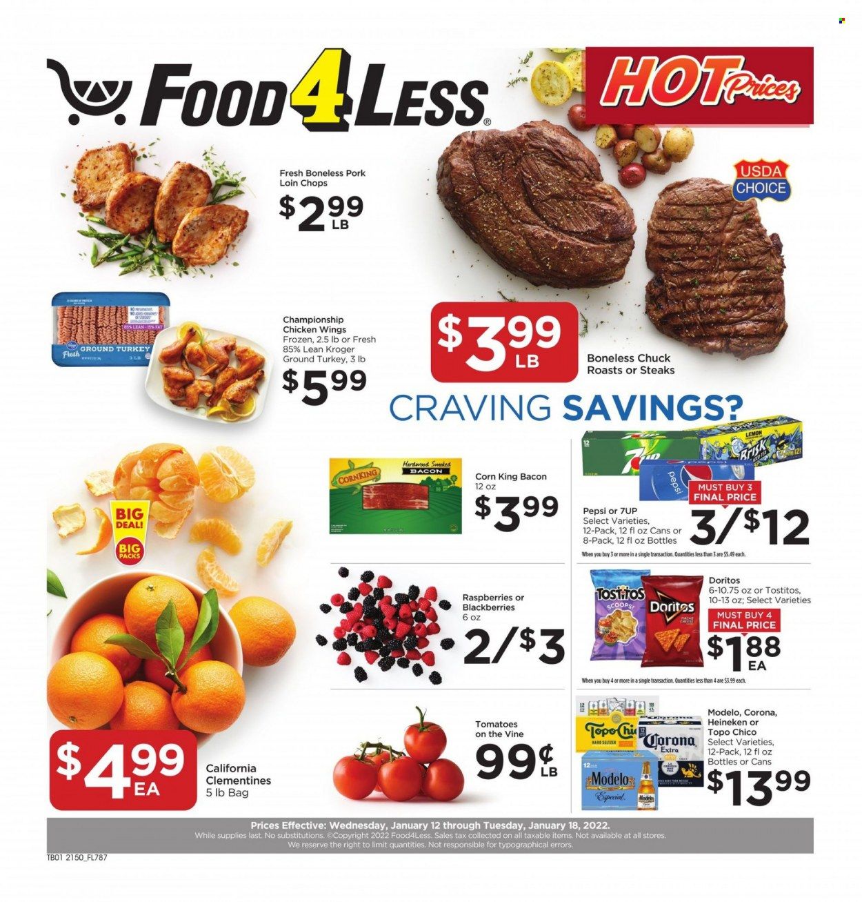 Food 4 Less (IN) Weekly Ad Flyer January 12 to January 19