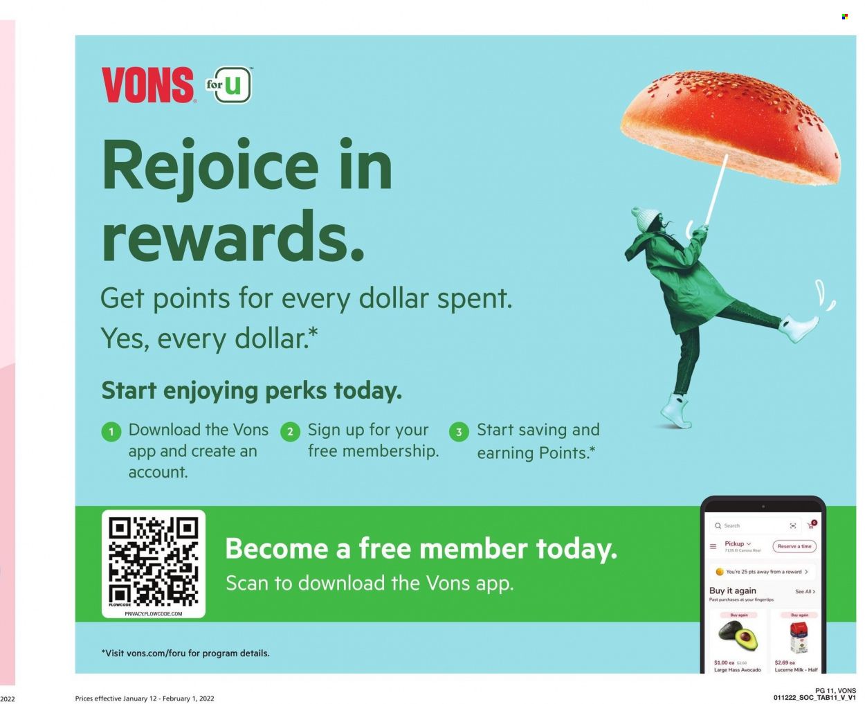 Vons (CA) Weekly Ad Flyer January 13 to January 20